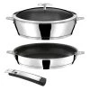 Cuisinox Casseroles 1 Poêle Revêtue 24cm, 1 Sauteuse Revêtue 28cm Avec Couvercle Et 1 Poi -Poêles et wok Soldes 1 poele revetue 24cm 1 sauteuse revetue 28cm avec couvercle et 1 poi