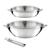 Cuisinox Casseroles 1 Wok Inox 28cm, 1 Poêle Inox 24cm, 1 Poignée Amovible En Acier Inoxy 1 Cuisinox Casseroles 1 Wok Inox 28cm, 1 Poêle Inox 24cm, 1 Poignée Amovible En Acier Inoxy -Poêles et wok Soldes 1 wok inox 28cm 1 poele inox 24cm 1 poignee amovible en acier inoxy
