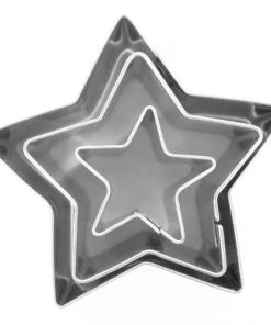 Graine Créative Ustensiles De Cuisine Et De Pâtisserie 3 Mini Emporte-pièces étoiles En Inox