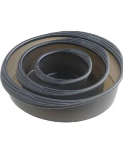 Mastrad Plats à Four 3 Moules Empilables Noir Fumé Silicone