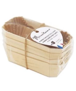 ScrapCooking Ustensiles De Cuisine Et De Pâtisserie 4 Mini Caissettes à Cake En Bois + 8 Caissettes Sulfurisées