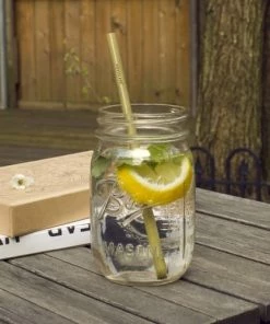 Kikkerland Ustensiles De Cuisine Et De Pâtisserie 8 Pailles Réutilisables En Bambou -Poêles et wok Soldes 8 pailles reutilisables en bambou 3