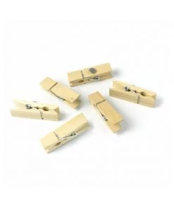 PA Design Ustensiles De Cuisine Et De Pâtisserie Aimants Pince à Linge En Bois - Lot De 6