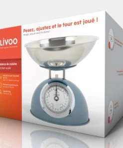 Livoo Ustensiles De Cuisine Et De Pâtisserie Balance De Cuisine En Acier Inoxydable Bleu -Poêles et wok Soldes balance de cuisine en acier inoxydable bleu 4