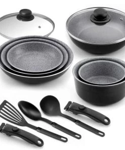 Cuisinox Casseroles Batterie De Cuisine 13 Pièces En Aluminium Et Revêtement Anti-adhésif