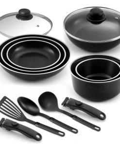 Cuisinox Casseroles Batterie De Cuisine 13 Pièces En Aluminium Et Revêtement Anti-adhésif