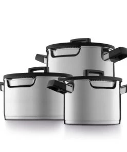 BergHoff Casseroles Batterie De Cuisine 6pcs Avec Event Vapeur Spéciale Hotte En Plan - Ge