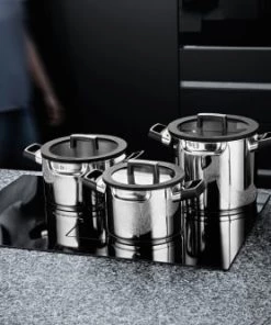 BergHoff Casseroles Batterie De Cuisine 6pcs Avec Event Vapeur Spéciale Hotte En Plan - Ge -Poêles et wok Soldes batterie de cuisine 6pcs avec event vapeur speciale hotte en plan ge 3