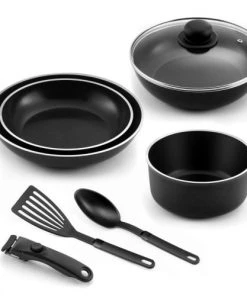 Cuisinox Casseroles Batterie De Cuisine 8 Pièces En Aluminium Et Revêtement Anti-adhésif