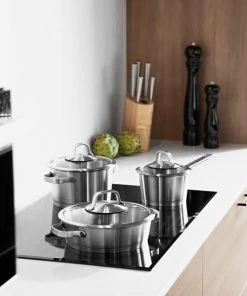 BergHoff Casseroles Batterie De Cuisine Manhattan En Acier 10 Pièces -Poêles et wok Soldes batterie de cuisine manhattan en acier 10 pieces 3