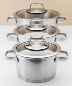BergHoff Casseroles Batterie De Cuisine Manhattan En Acier 10 Pièces -Poêles et wok Soldes batterie de cuisine manhattan en acier 10 pieces 4