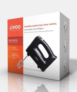 Livoo Ustensiles De Cuisine Et De Pâtisserie Batteur électrique Noir -Poêles et wok Soldes batteur electrique noir 4