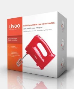 Livoo Ustensiles De Cuisine Et De Pâtisserie Batteur électrique Rouge -Poêles et wok Soldes batteur electrique rouge 5