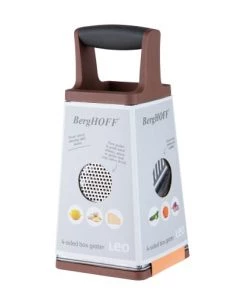 BergHoff Ustensiles De Cuisine Et De Pâtisserie Boîte à Râpe 4 Faces En Acier Poignée Marron -Poêles et wok Soldes boite a rape 4 faces en acier poignee marron 3