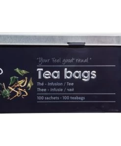 Five Simply Smart Ustensiles De Cuisine Et De Pâtisserie Boîte à Thé En Métal Noir - 100 Sachets -Poêles et wok Soldes boite a the en metal noir 100 sachets 2