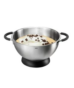 GEFU Ustensiles De Cuisine Et De Pâtisserie Bol Mélangeur Anneau Antidérapant En Acier Inoxydable Argent 24cm