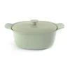 BergHoff Casseroles Braisière Ovale Avec Couvercle Fonte De Fer Vert 28x22 Cm - Ron -Poêles et wok Soldes braisiere ovale avec couvercle fonte de fer vert 28x22 cm ron