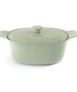 BergHoff Casseroles Braisière Ovale Avec Couvercle Fonte De Fer Vert 28x22 Cm - Ron -Poêles et wok Soldes braisiere ovale avec couvercle fonte de fer vert 28x22 cm ron 2