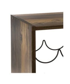 Five Simply Smart Ustensiles De Cuisine Et De Pâtisserie Caisson Porte Bouteilles Bois Et Métal Noir - 31x31x31cm -Poêles et wok Soldes caisson porte bouteilles bois et metal noir 31x31x31cm 2