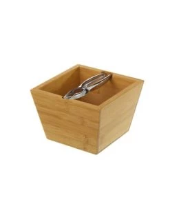 Wadiga Ustensiles De Cuisine Et De Pâtisserie Casse-noix Bambou Et Métal Chromé 16x16x11cm