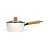 Livoo Casseroles Casserole Wood Line En Aluminium Blanc -Poêles et wok Soldes casserole wood line en aluminium blanc