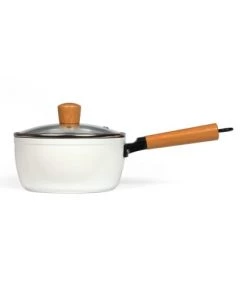 Livoo Casseroles Casserole Wood Line En Aluminium Blanc