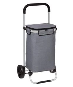 Five Simply Smart Ustensiles De Cuisine Et De Pâtisserie Chariot De Course - Cabas à Roues Pliant Gris Isotherme