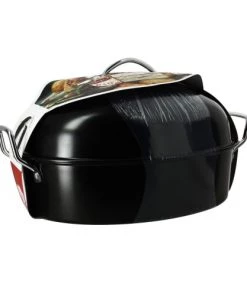 Menastyl Plats à Four Cocotte Rôtissoire Avec Grille 45x31,5cm En Acier Carbone -Poêles et wok Soldes cocotte rotissoire avec grille 45x31 5cm en acier carbone 2