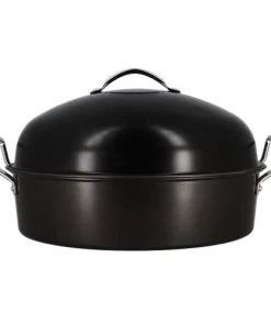 Menastyl Plats à Four Cocotte Rôtissoire Avec Grille 45x31,5cm En Acier Carbone