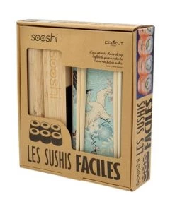 Cookut Ustensiles De Cuisine Et De Pâtisserie Coffret Cadeau Sooshi - Les Sushis Et Makis Faciles Bois Naturel -Poêles et wok Soldes coffret cadeau sooshi les sushis et makis faciles bois naturel 3