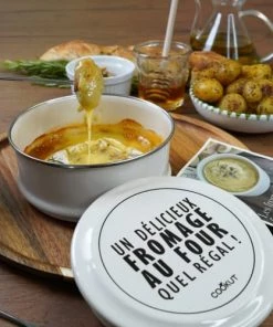 Cookut Ustensiles De Cuisine Et De Pâtisserie Coffret Cuiseur De Fromage Au Four Acier Blanc -Poêles et wok Soldes coffret cuiseur de fromage au four acier blanc 4