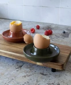 OGO Living Ustensiles De Cuisine Et De Pâtisserie Coquetier En Grès Kaki -Poêles et wok Soldes coquetier en gres kaki 3