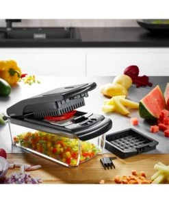 GEFU Ustensiles De Cuisine Et De Pâtisserie Coupe-dés Et Bâtonnets En Plastique Noir -Poêles et wok Soldes coupe des et batonnets en plastique noir 2