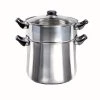 Livoo Casseroles Couscoussier En Acier Inoxydable Gris -Poêles et wok Soldes couscoussier en acier inoxydable gris
