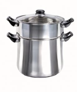 Livoo Casseroles Couscoussier En Acier Inoxydable Gris