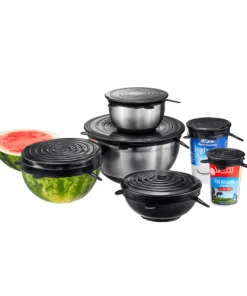 GEFU Casseroles Couvercles Adaptable En Silicone Noir