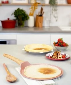 Cookut Ustensiles De Cuisine Et De Pâtisserie Crêpière 28 Cm Métal Blanc -Poêles et wok Soldes crepiere 28 cm metal blanc 2