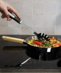 OGO Living Ustensiles De Cuisine Et De Pâtisserie Cuillère à Spaghetti En Nylon Et Inox 36 Cm -Poêles et wok Soldes cuillere a spaghetti en nylon et inox 36 cm 3
