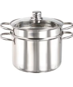 Livoo Casseroles Cuiseur à Pâtes En Acier Inoxydable Gris