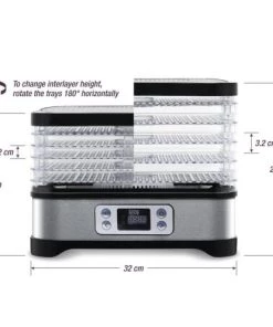 Kitchen Move Ustensiles De Cuisine Et De Pâtisserie Déshydrateur Alimentaire Polypropylène Noir 250W -Poêles et wok Soldes deshydrateur alimentaire polypropylene noir 250w 2