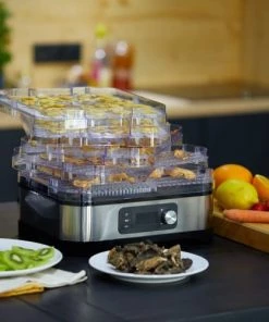 Kitchen Move Ustensiles De Cuisine Et De Pâtisserie Déshydrateur Alimentaire Polypropylène Noir 250W -Poêles et wok Soldes deshydrateur alimentaire polypropylene noir 250w 3