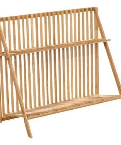 Five Simply Smart Ustensiles De Cuisine Et De Pâtisserie Égouttoir à Vaisselle Mural En Bambou - 60x29x50cm