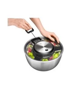 GEFU Ustensiles De Cuisine Et De Pâtisserie Essoreuse à Salade En Acier Inoxydable Argent -Poêles et wok Soldes essoreuse a salade en acier inoxydable argent 2