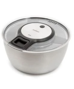 GEFU Ustensiles De Cuisine Et De Pâtisserie Essoreuse à Salade En Acier Inoxydable Argent