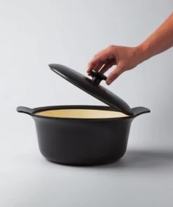 BergHoff Casseroles Faitout Avec Couvercle Fonte De Fer Noir 24 Cm - Ron -Poêles et wok Soldes faitout avec couvercle fonte de fer noir 24 cm ron 2