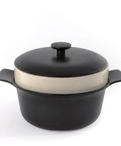 BergHoff Casseroles Faitout Avec Couvercle Fonte De Fer Noir 24 Cm - Ron -Poêles et wok Soldes faitout avec couvercle fonte de fer noir 24 cm ron 4