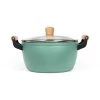 Livoo Casseroles Faitout Wood Line En Aluminium Vert -Poêles et wok Soldes faitout wood line en aluminium vert