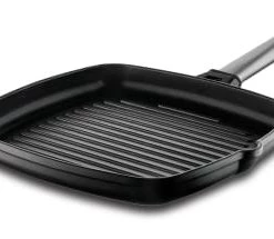 Castey Poêles Et Wok Grill 22x22cm Antiadhésif, Fonte D'alu, Manche Amovible, Non Induction -Poêles et wok Soldes grill 22x22cm antiadhesif fonte d alu manche amovible non induction 11