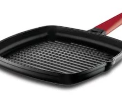 Castey Poêles Et Wok Grill 22x22cm Antiadhésif, Fonte D'alu, Manche Amovible, Non Induction -Poêles et wok Soldes grill 22x22cm antiadhesif fonte d alu manche amovible non induction 20