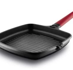 Castey Poêles Et Wok Grill 22x22cm Antiadhésif, Fonte D’alu, Manche Amovible, Tous Feux -Poêles et wok Soldes grill 22x22cm antiadhesif fonte d alu manche amovible tous feux 2